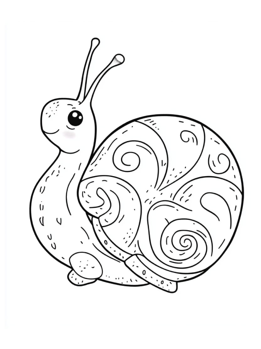 Coloriage Insecte Escargot Gratuit