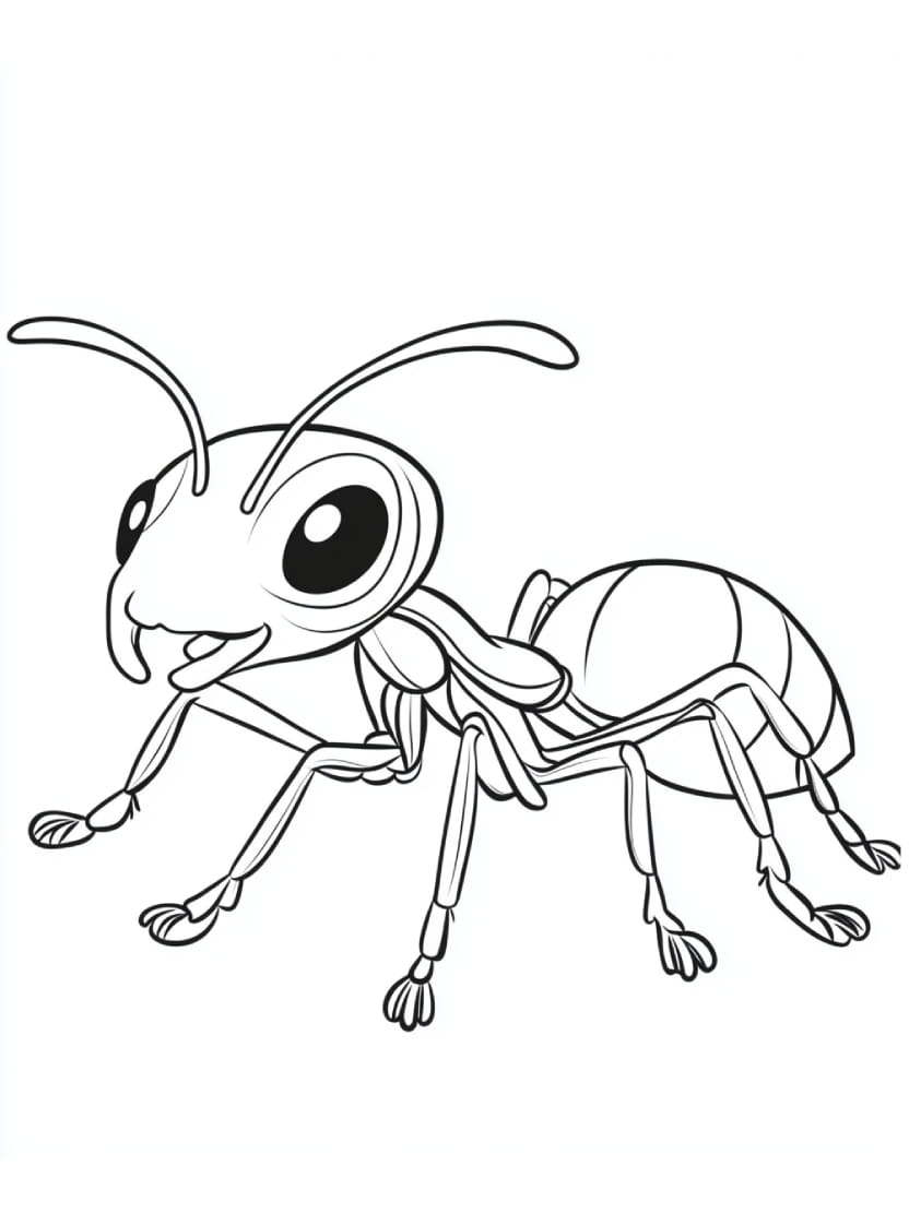 Coloriage Insecte Fourmi Simple