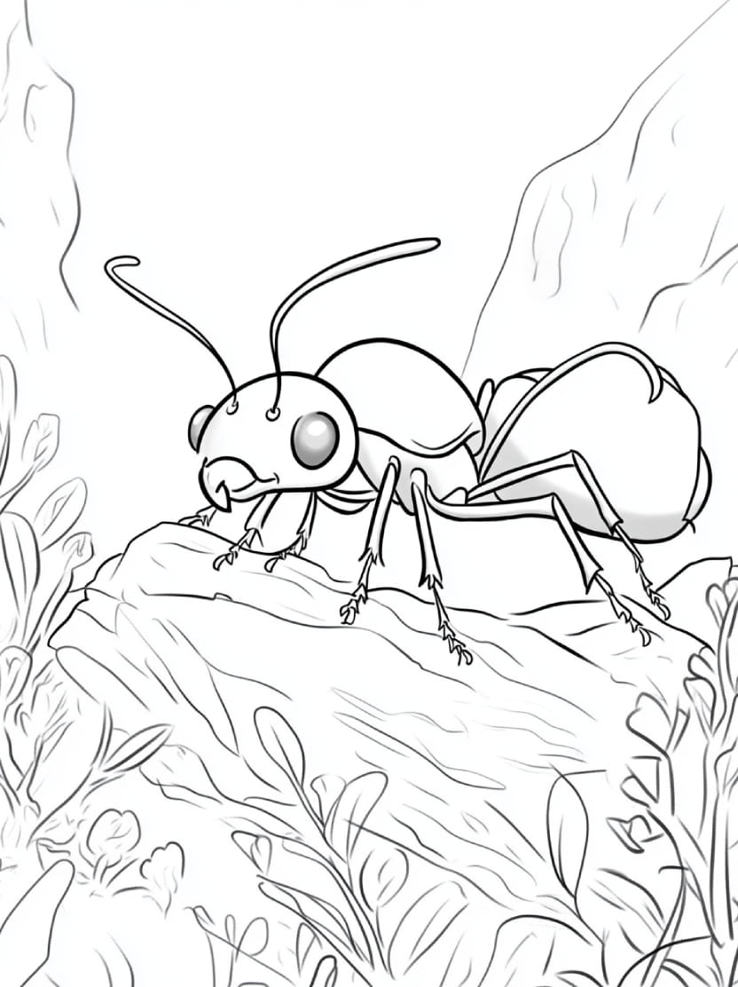 Coloriage Insecte Fourmi