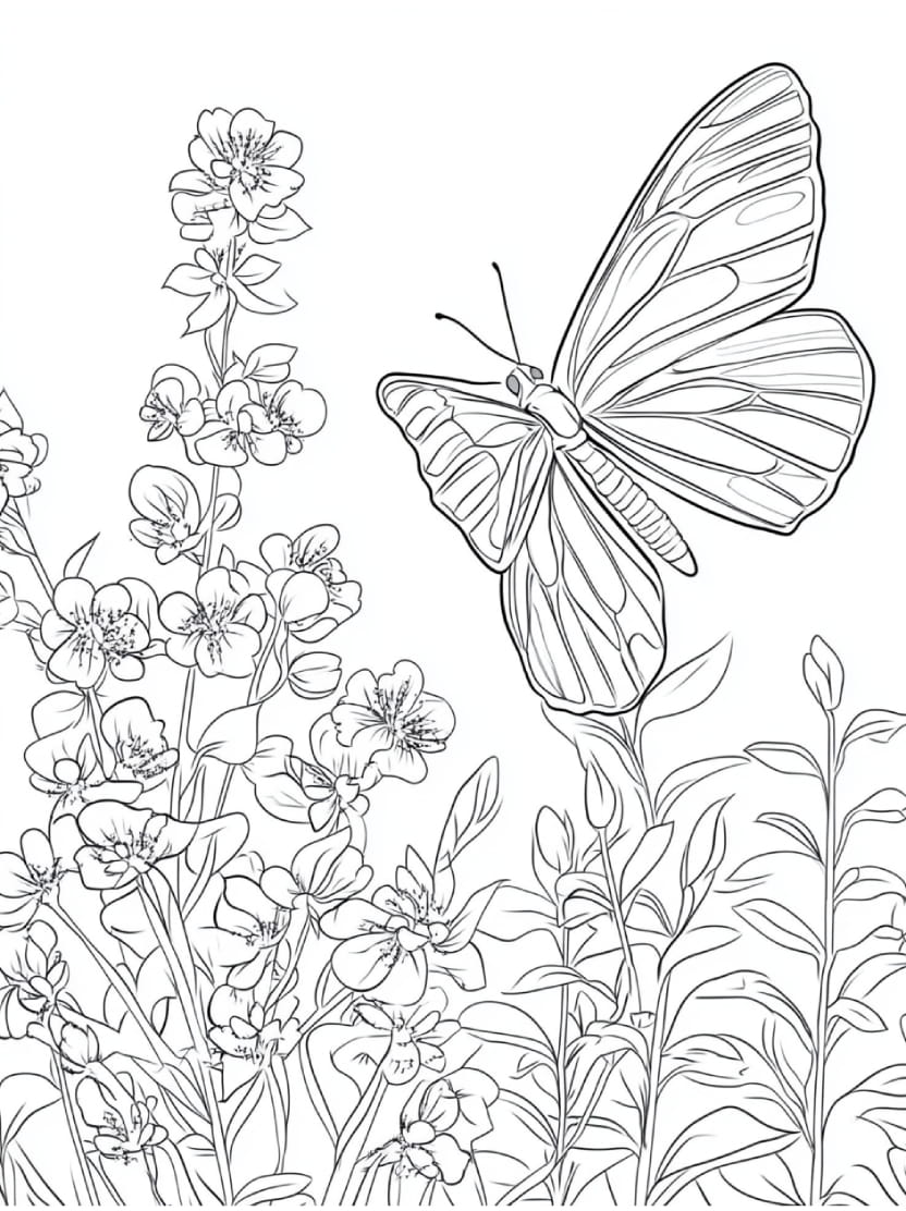 Coloriage Insecte Papillon Pour Enfant