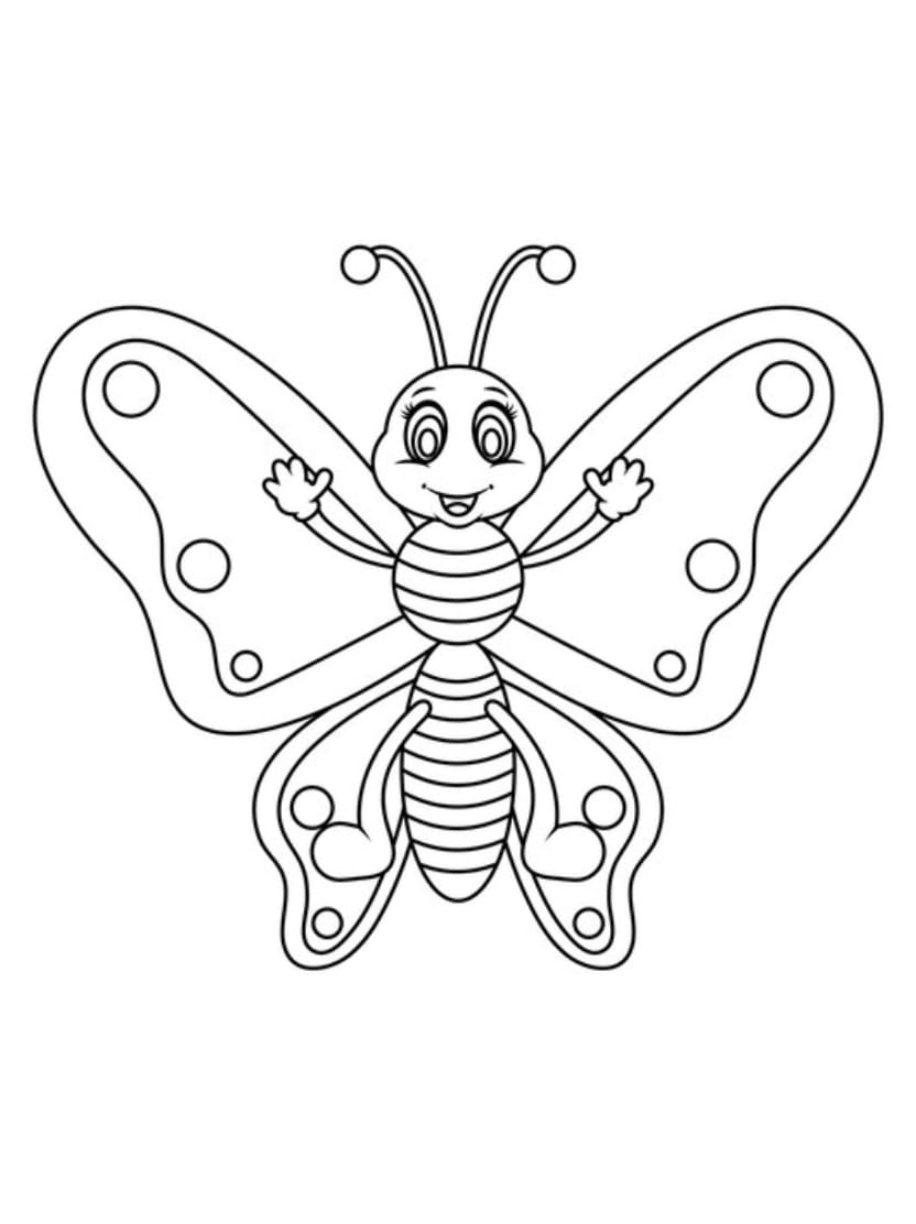 Coloriage Insecte Simple Pour Enfant