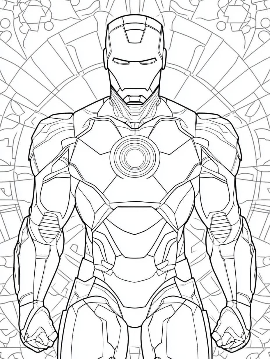 Coloriage Iron Man Artistique Pour Enfant