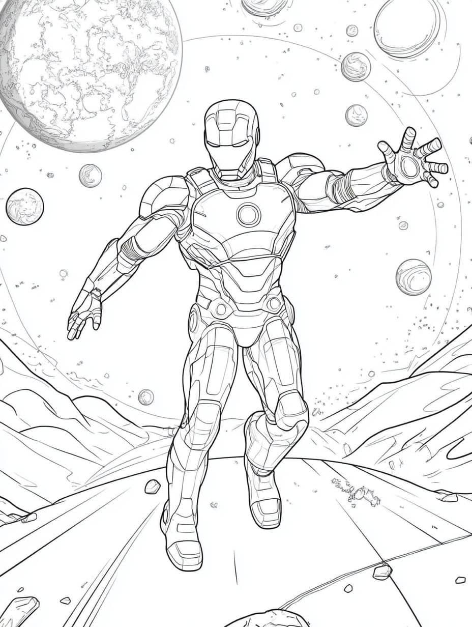 Coloriage Iron Man Artistique