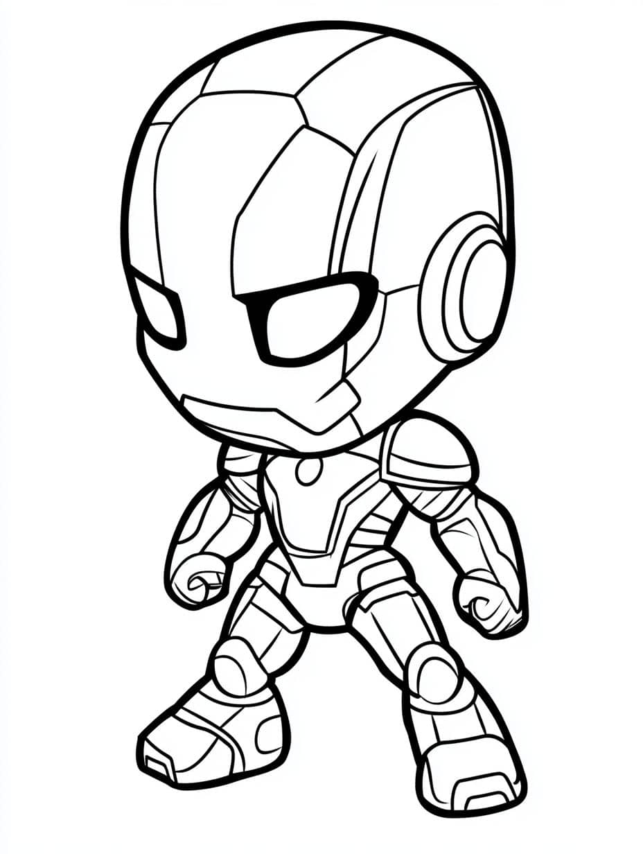 Coloriage Iron Man Chibi