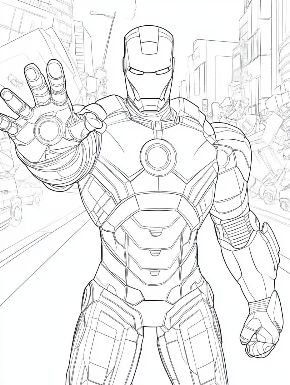 Coloriage Iron Man Creatif