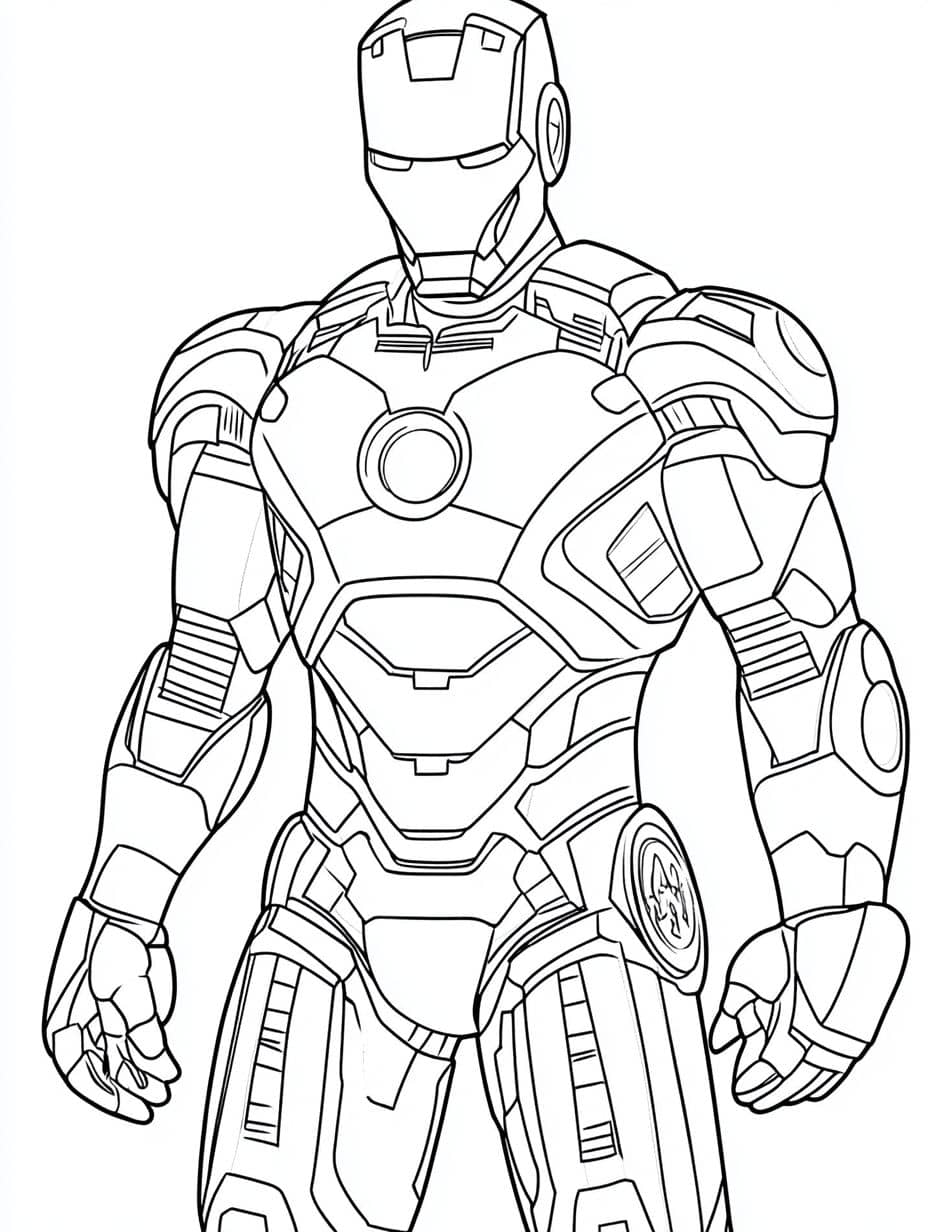 Coloriage Iron Man Simple