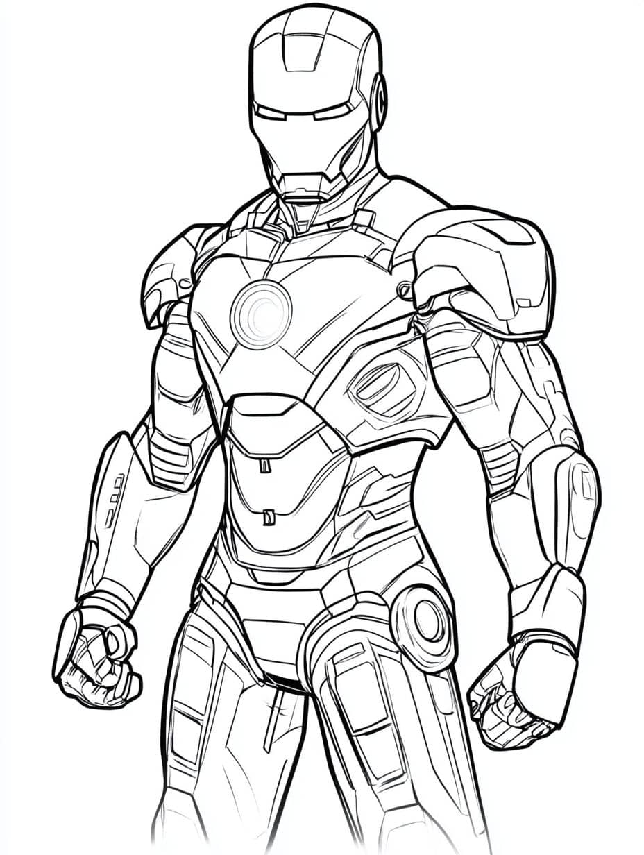 Coloriage Iron Man Super Heros