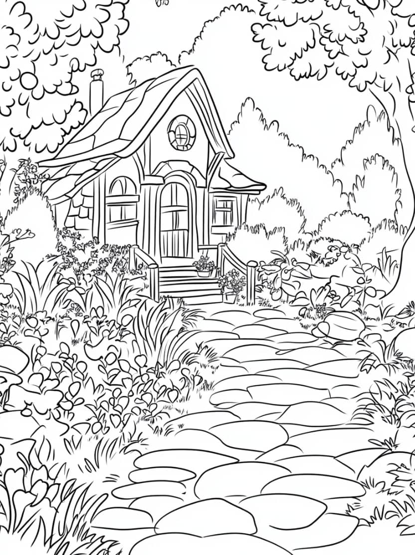 Coloriage Jardin Artistique Gratuit Pour Enfant