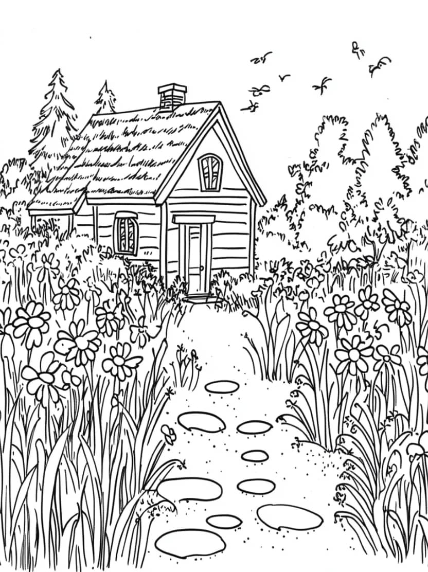 Coloriage Jardin Magnifique Creatif