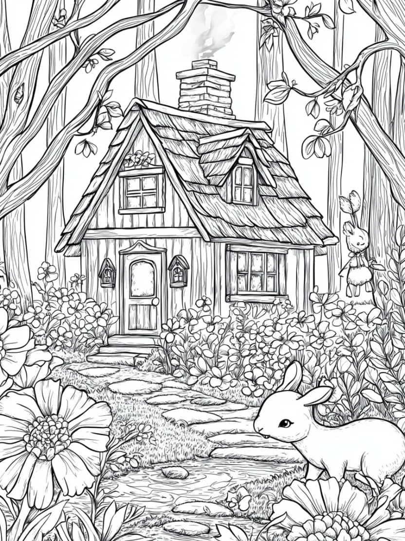 Coloriage Jardin Simple Pour Enfant