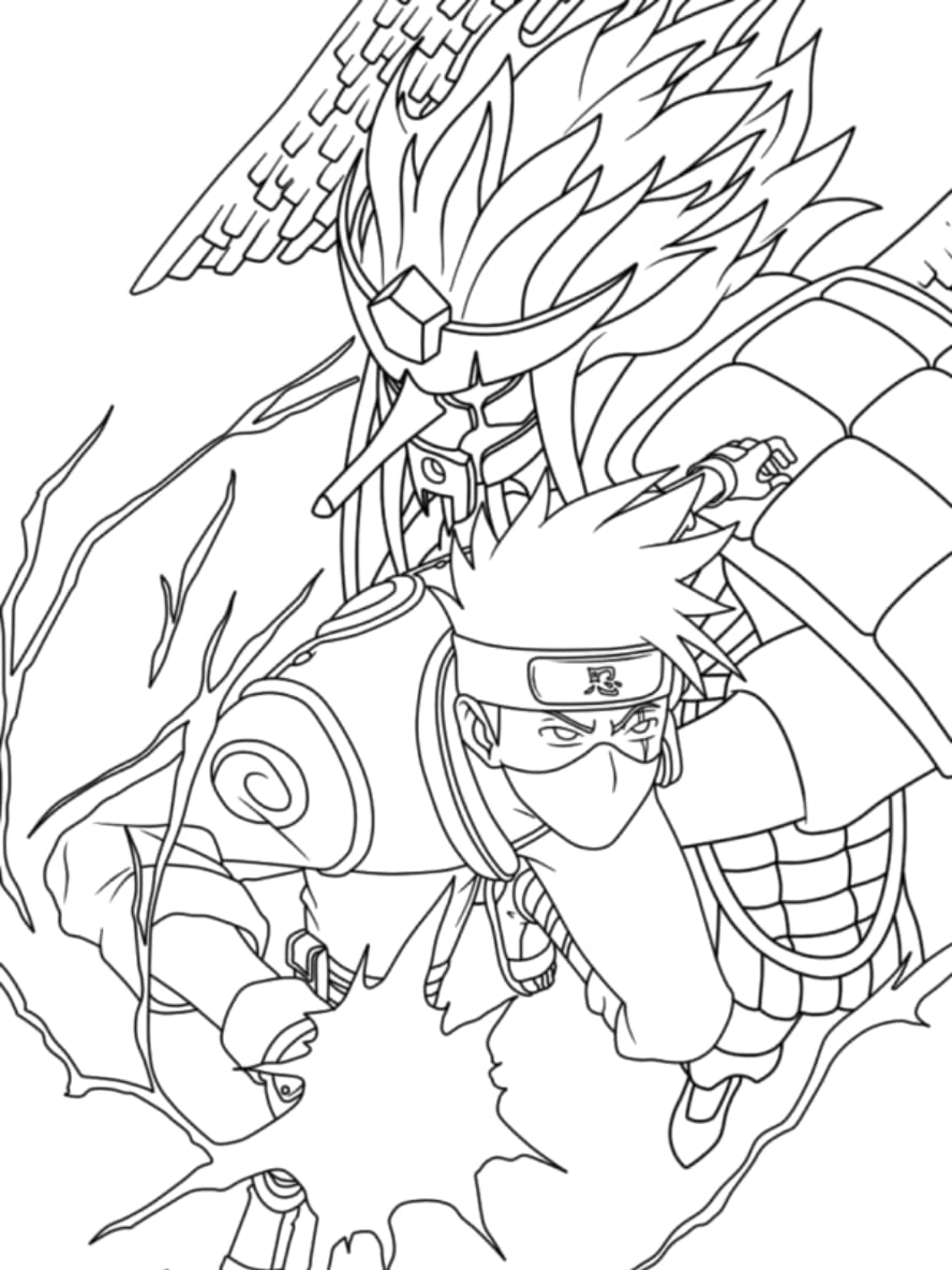 Coloriage Kakashi Hatake