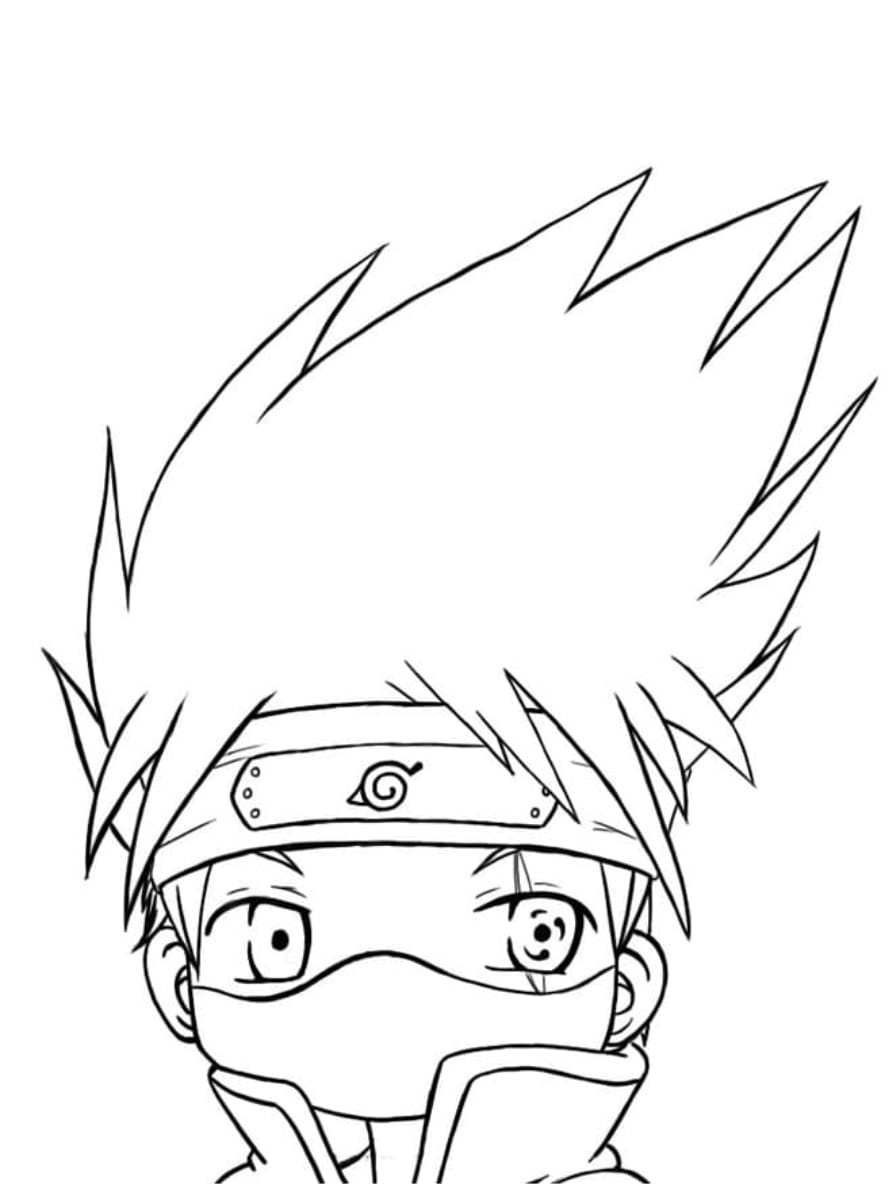 Coloriage Kakashi Kawaii Mignon