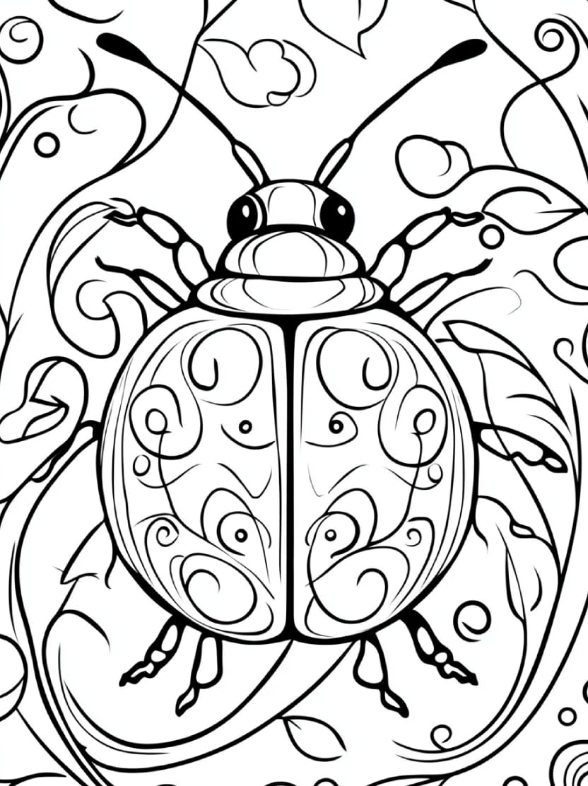 Coloriage Ladybug Artistique