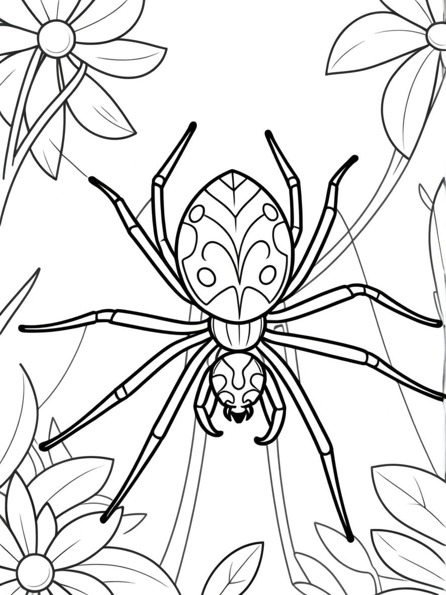 Coloriage L Araignee De Jardin Coloree Chibi