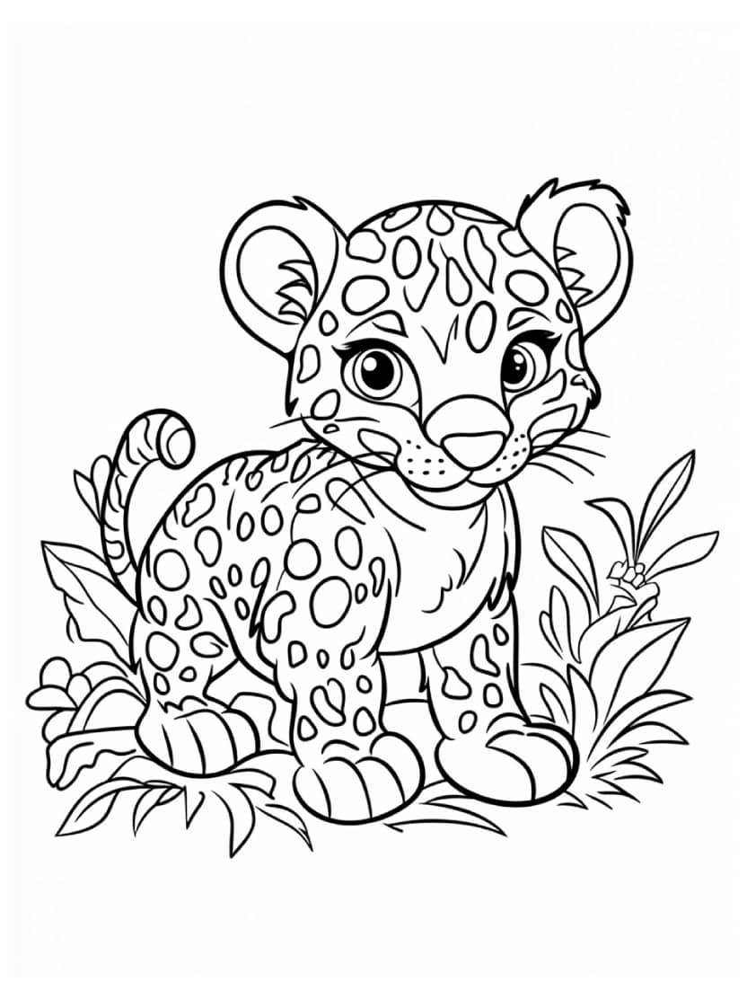 Coloriage Leopard Artistique Pour Enfant