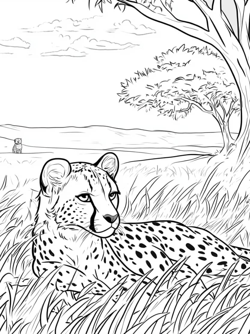 Coloriage Leopard Gratuit