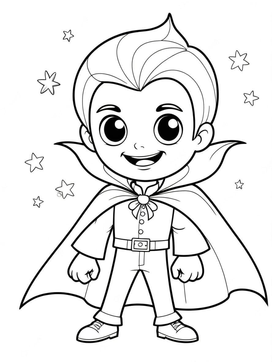 Coloriage Magique Halloween Vampire