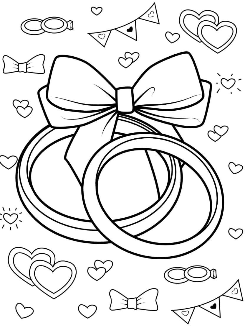 Coloriage Mariage Alliances