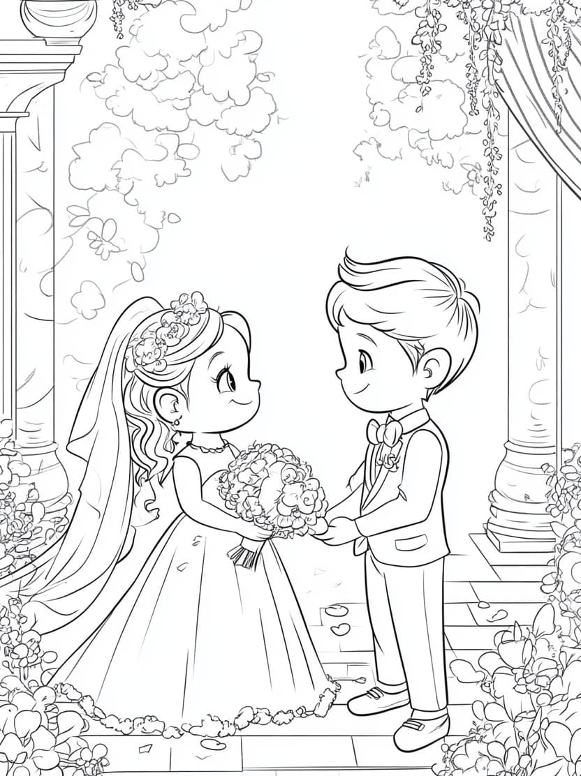 Coloriage Mariage Gratuit A Imprimer