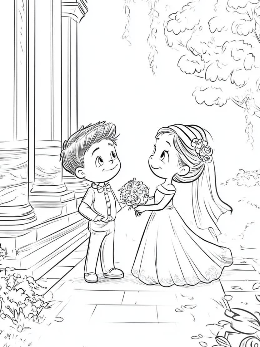 Coloriage Mariage Gratuit