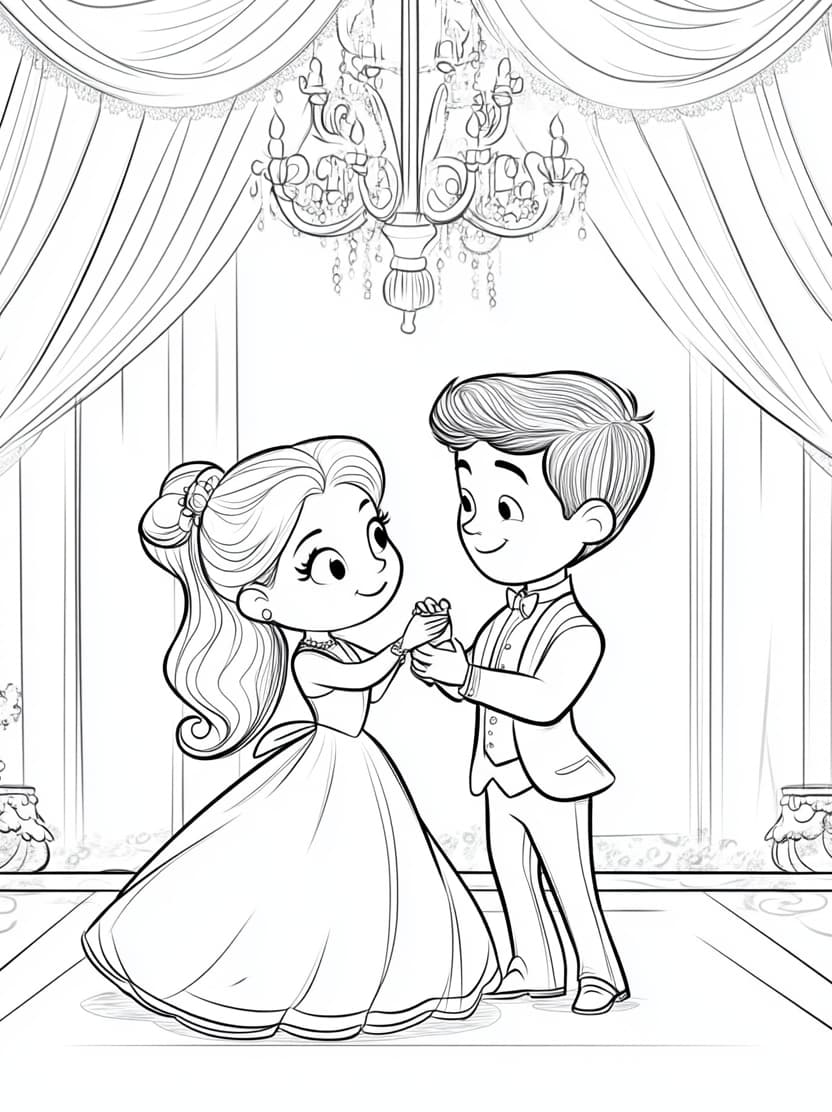 Coloriage Mariage Simple Gratuit