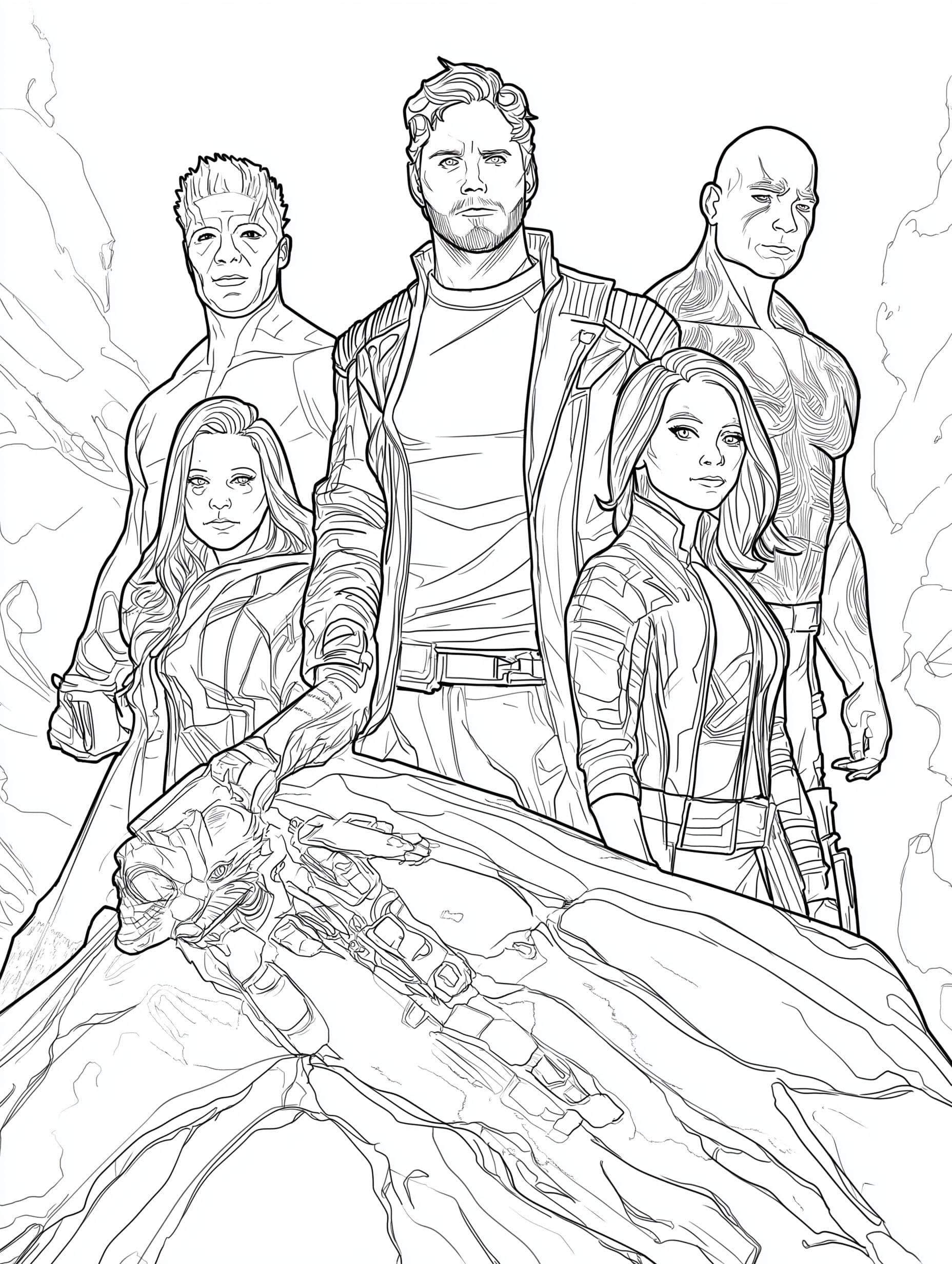 Coloriage Marvel Avec Les Coequipiers