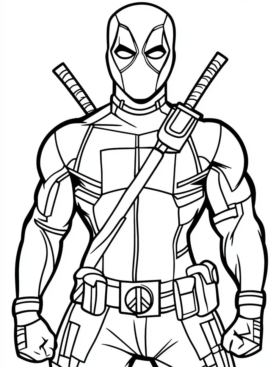 Coloriage Marvel Deadpool