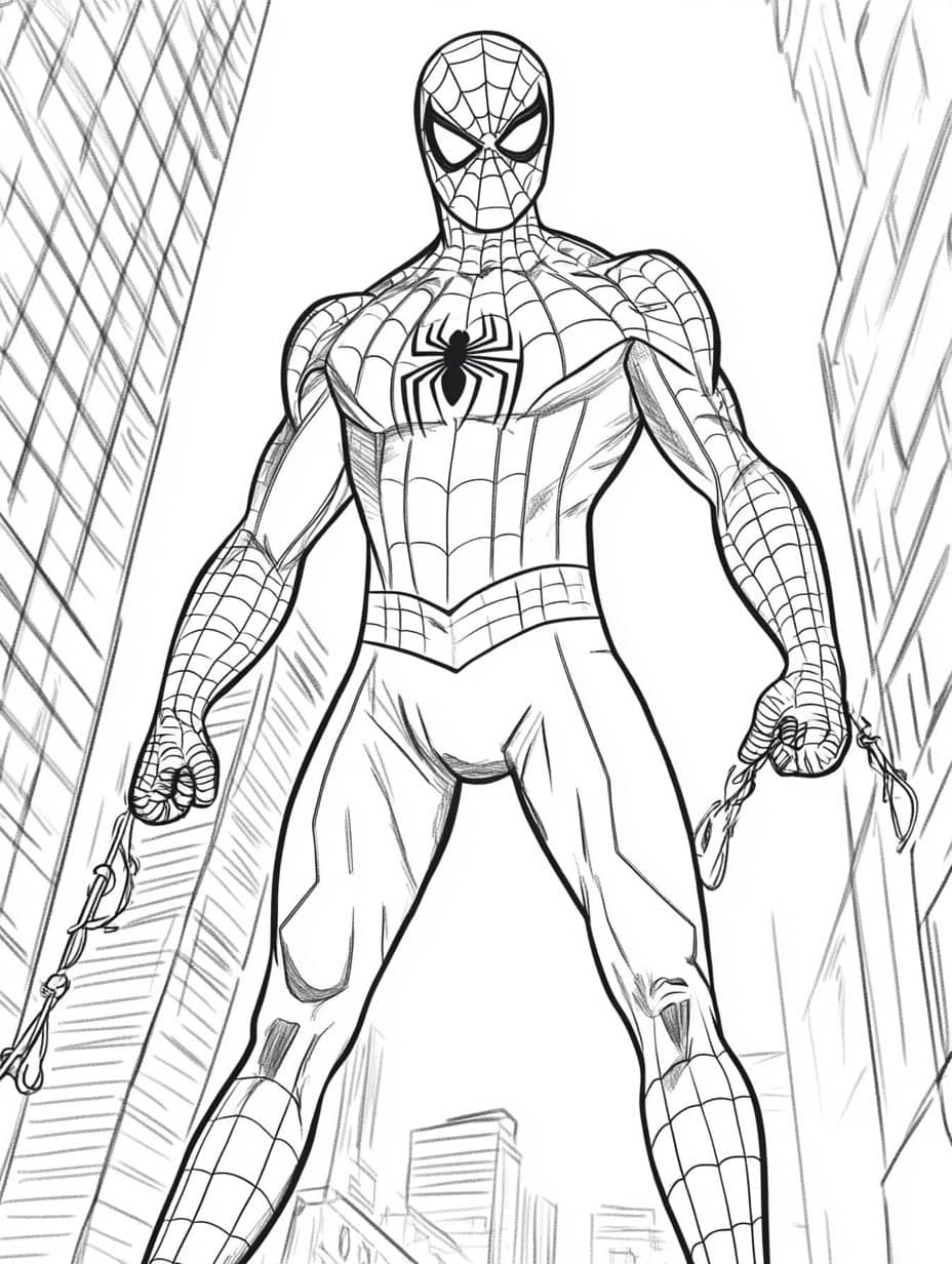 Coloriage Marvel Homme Araignee