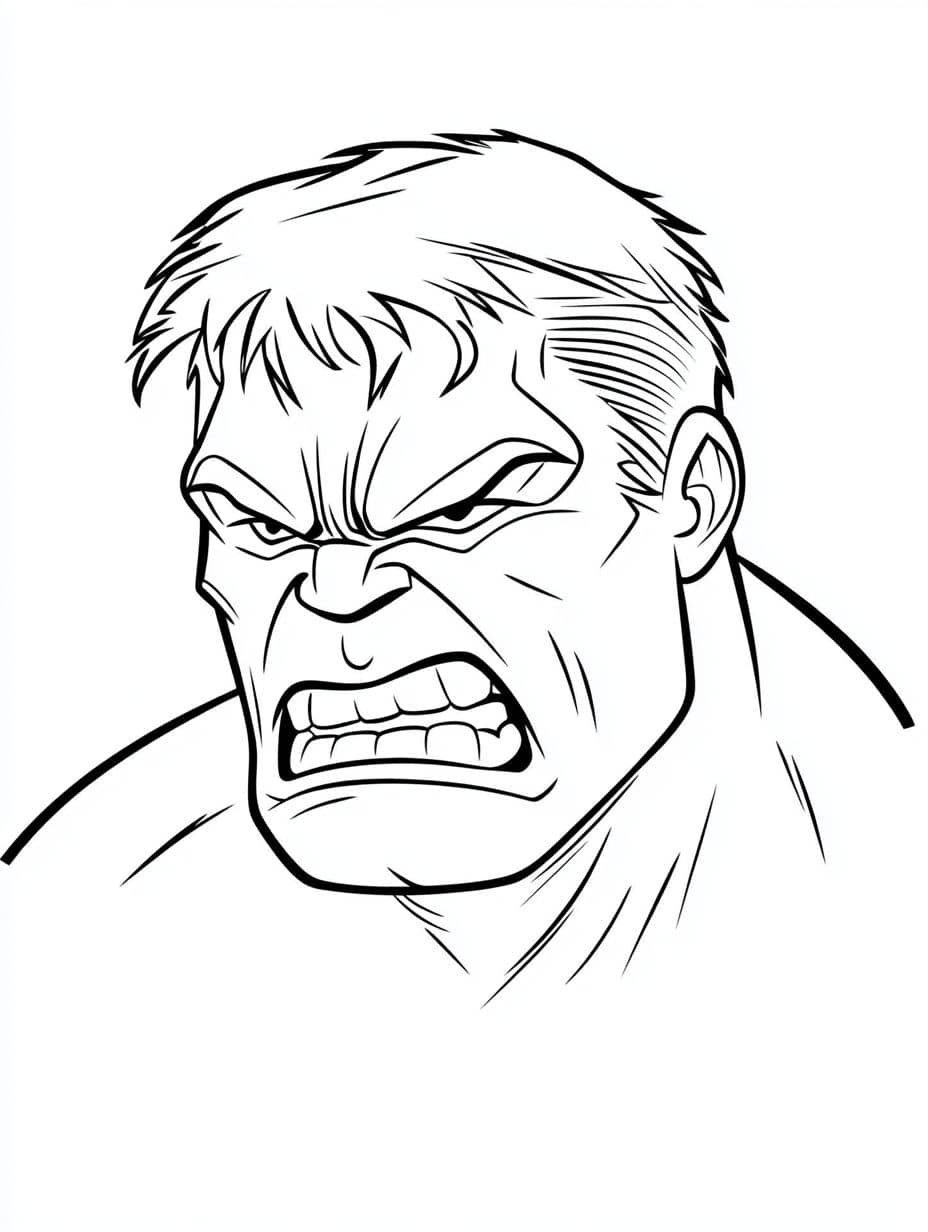 Coloriage Marvel Hulk En Colere