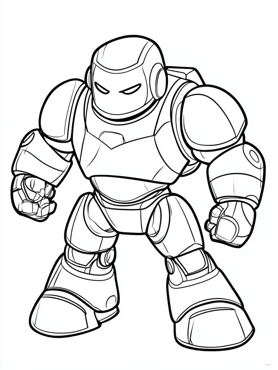 Coloriage Marvel Hulk Robot