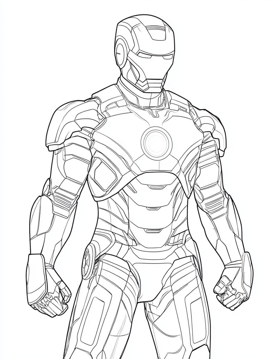 Coloriage Marvel Iron Man