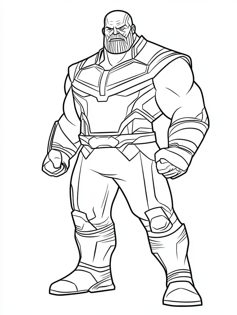 Coloriage Marvel Thanos