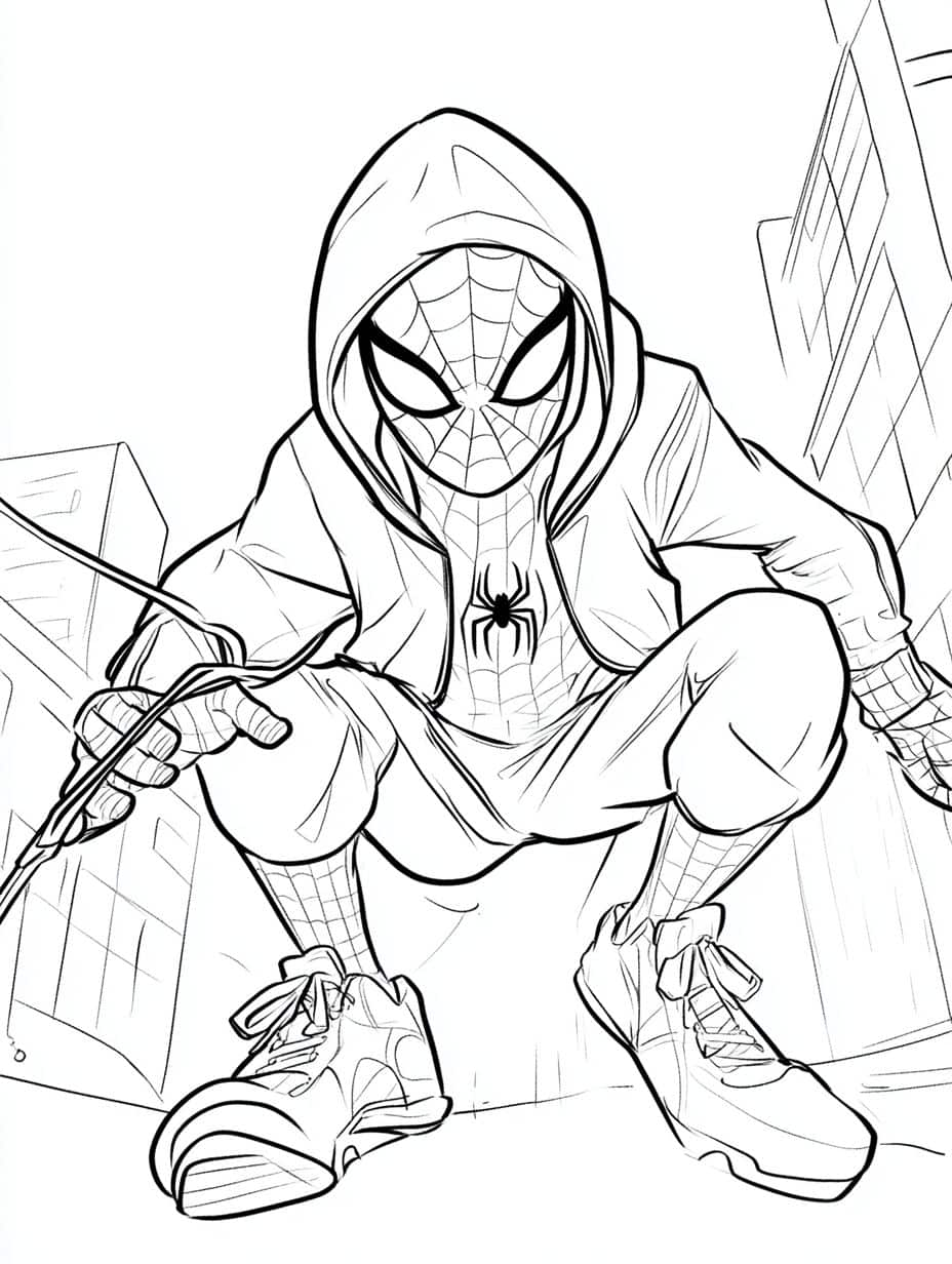 Coloriage Miles Morales Artistique