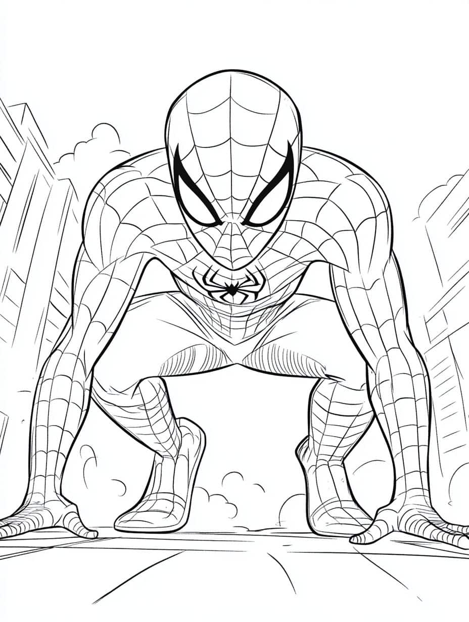 Coloriage Miles Morales Assis