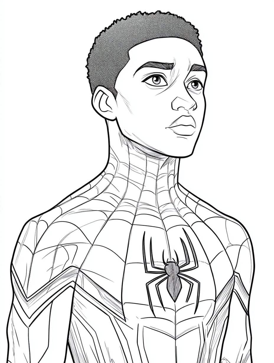 Coloriage Miles Morales Magnifique