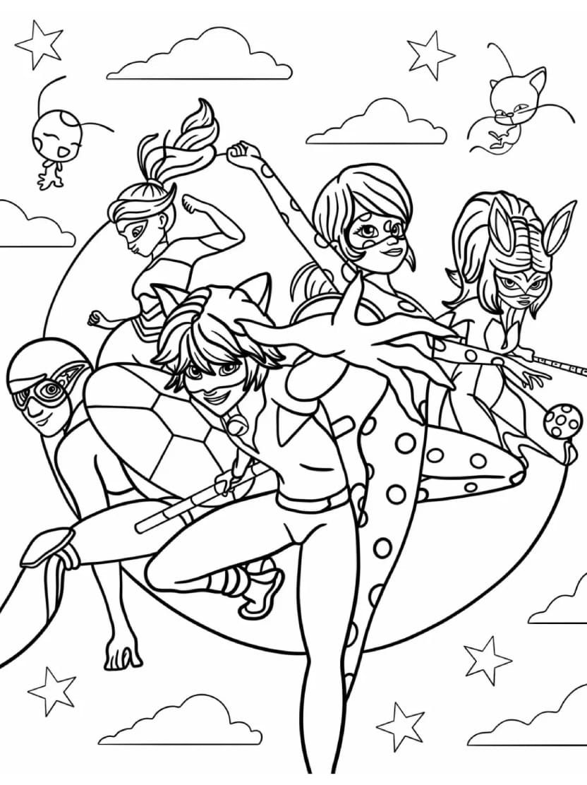 Coloriage Miraculous De Lart Plein Demotion