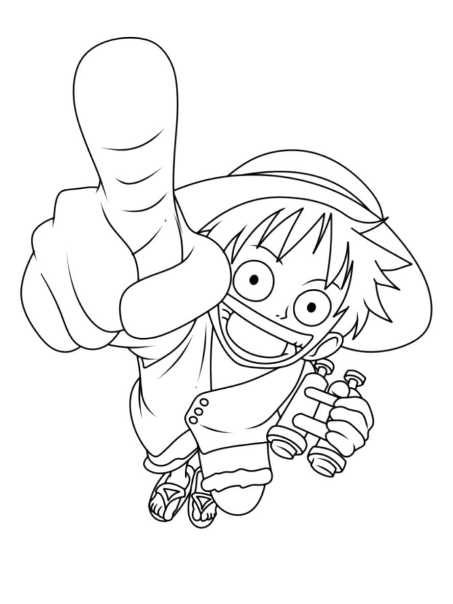 Coloriage Monkey D Luffy