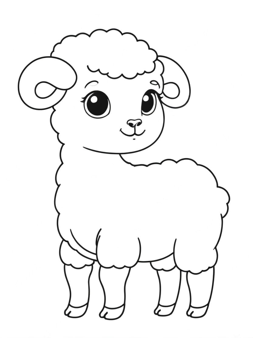 Coloriage Mouton Adorable