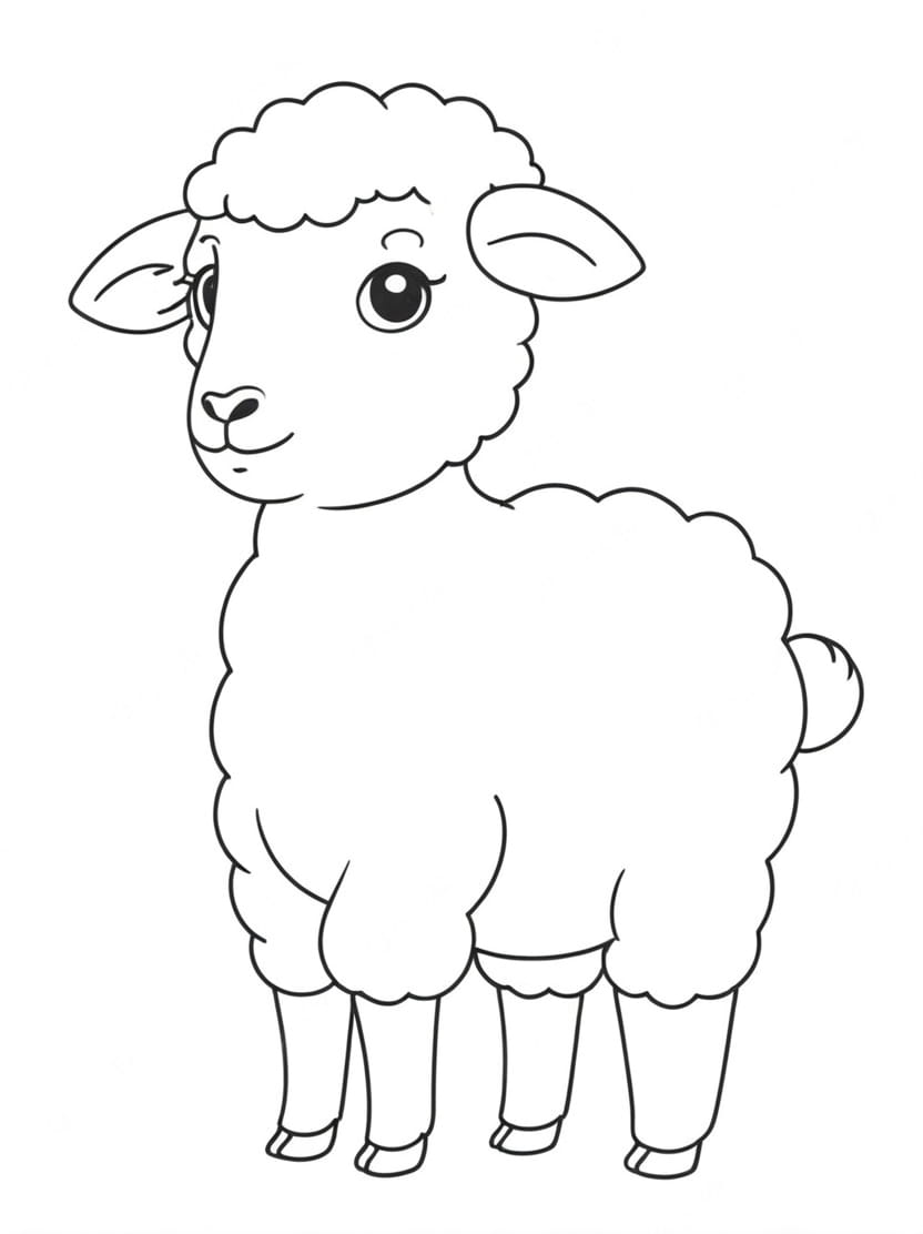 Coloriage Mouton Simple