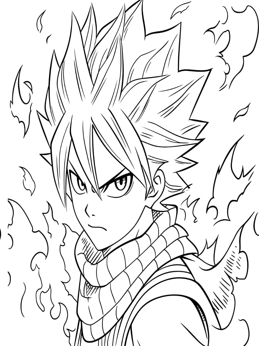 Coloriage Natsu Dragneel De Fairy Tail