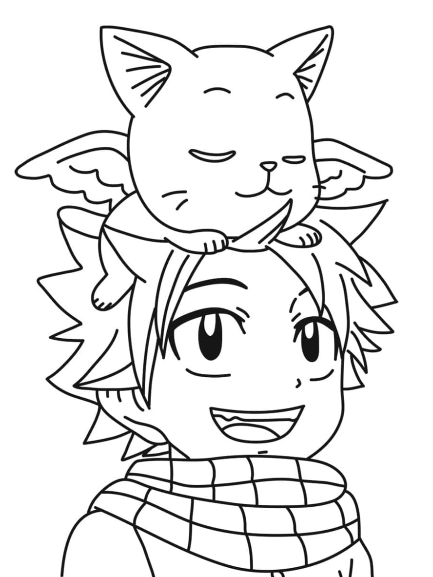 Coloriage Natsu Et Happi