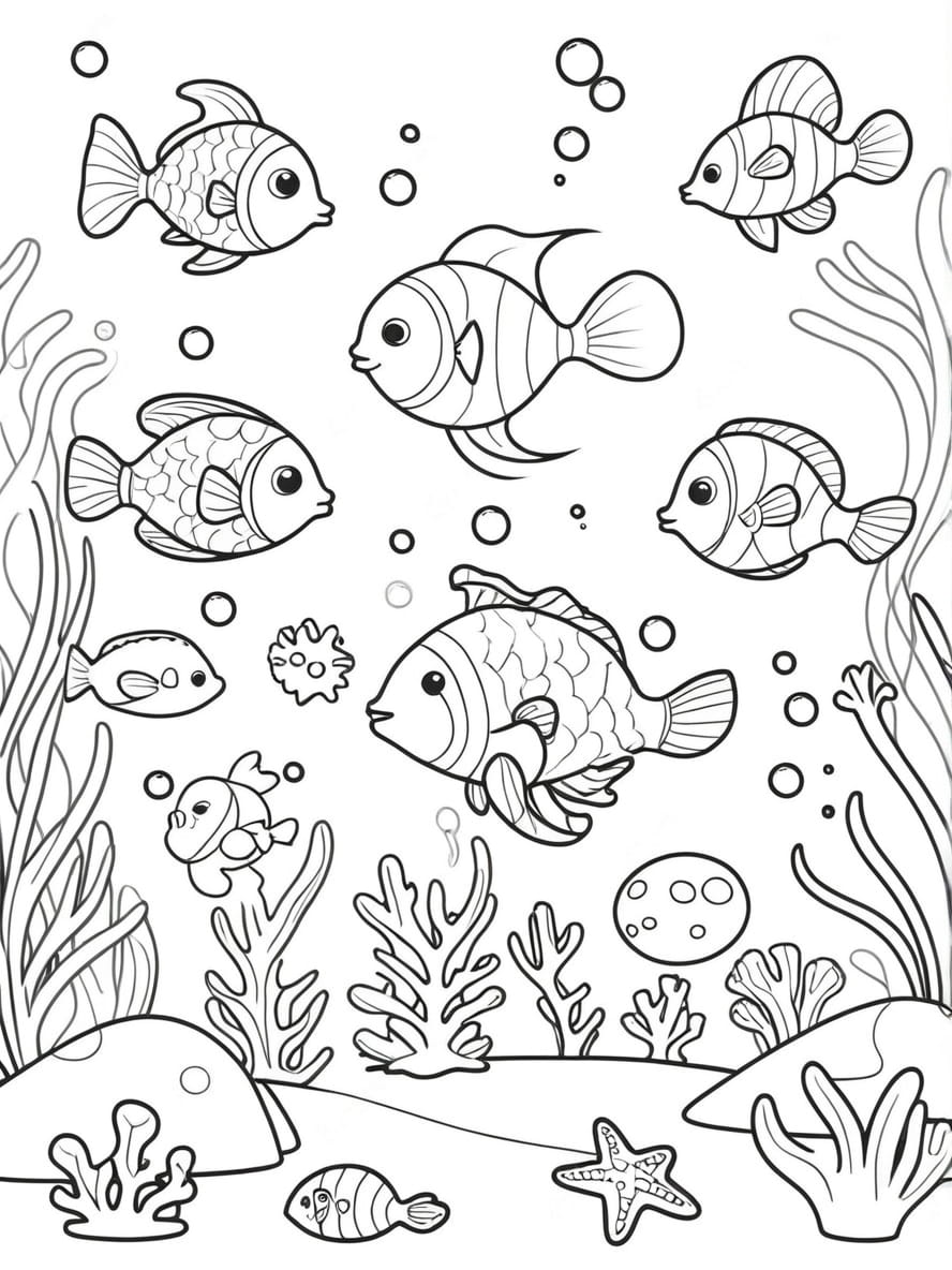 Coloriage Nature Sous La Mer