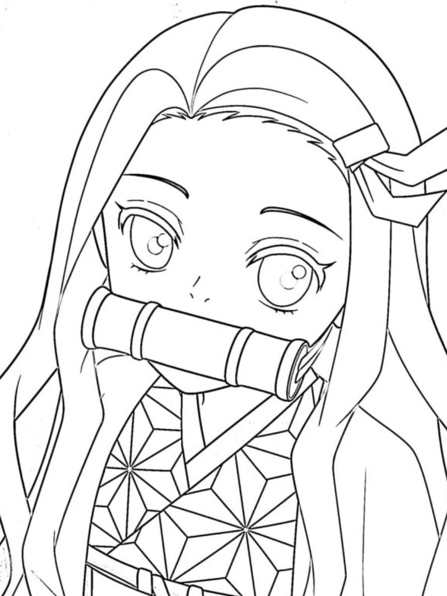 Coloriage Nezuko Kamado