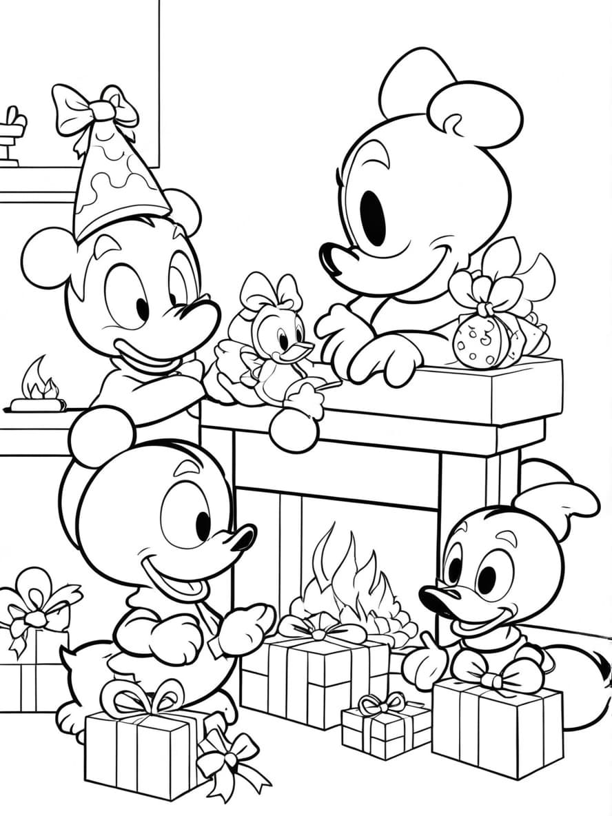 Coloriage Noel Disney Donald