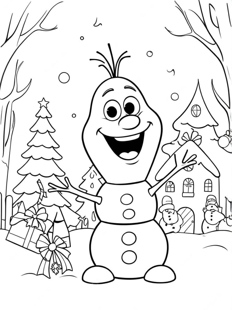 Coloriage Noel Disney Olaf