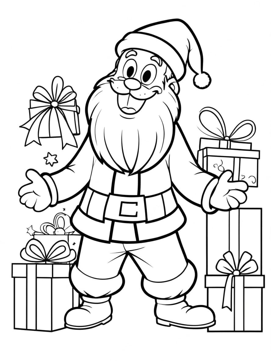 Coloriage Noel Disney Santa Claus