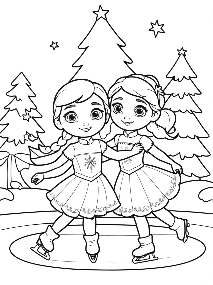 Coloriage Noel Disney Avec Amis