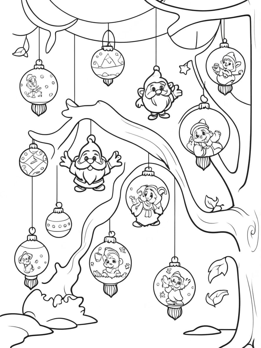 Coloriage Noel Disney Decoration