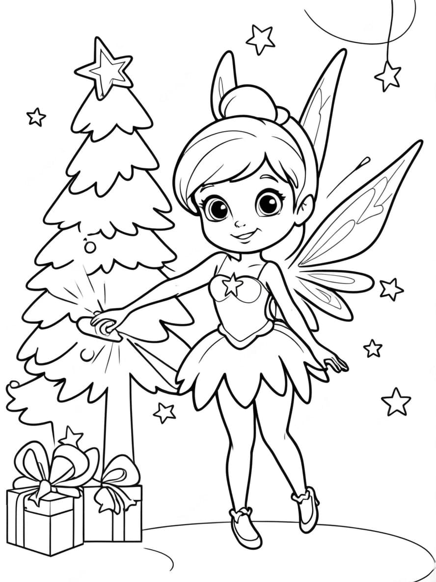 Coloriage Noel Disney Et Fee