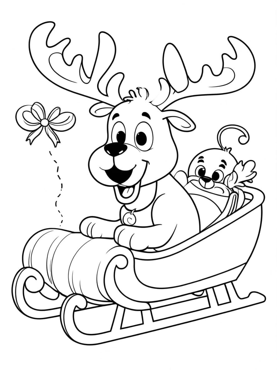 Coloriage Noel Disney Renne